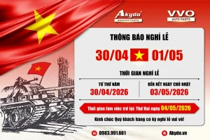 AKYDO - VVO THÔNG BÁO NGHỈ LỄ 30-04 01-05-2026