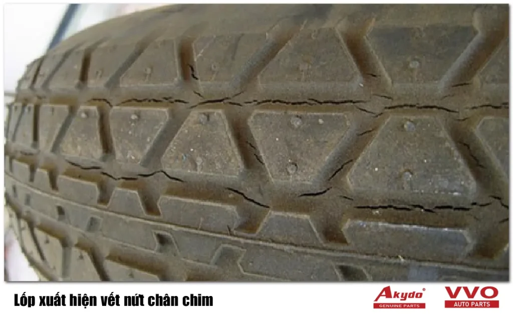 Lốp xuất hiện vết nứt chân chim