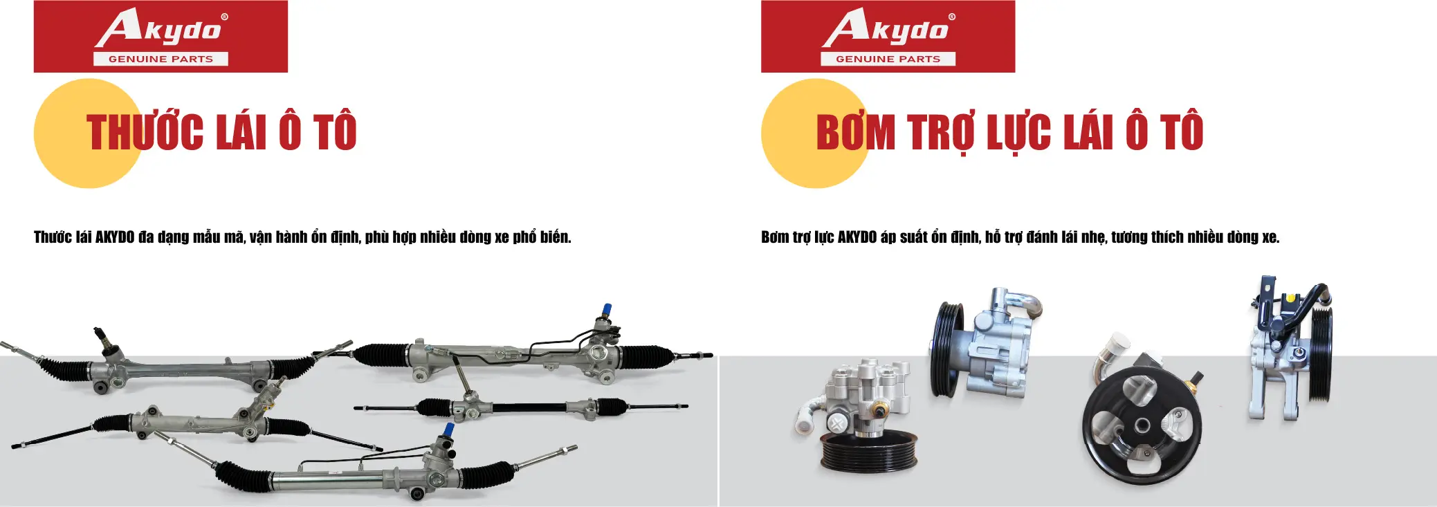 Thương hiệu thước lái akydo