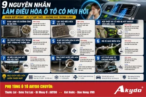 9 nguyên nhân mùi hôi điều hòa ô tô