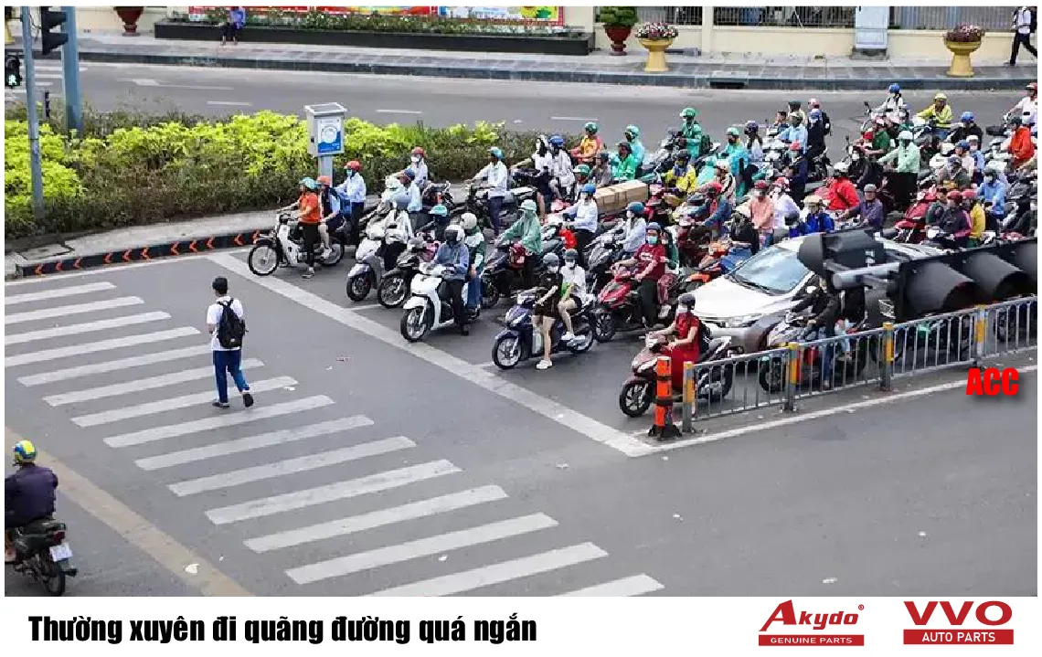 Thường xuyên đi quãng đường quá ngắn