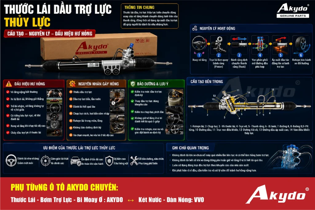 Thước Lái Dầu Trợ Lực Thủy Lực Là Gì